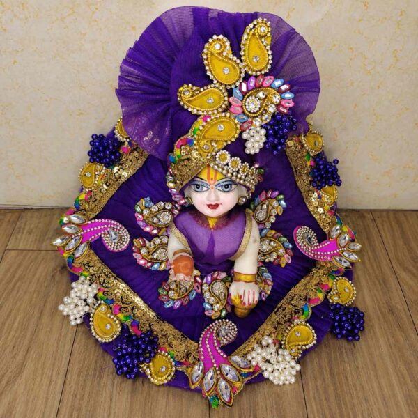 Beautiful Purple Heavy Dress For Laddu Gopal Ji